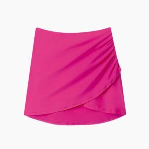 Summersalt The Ruched Swim Skirt in Hibiscus Pink, Size 2XL, New with Tags